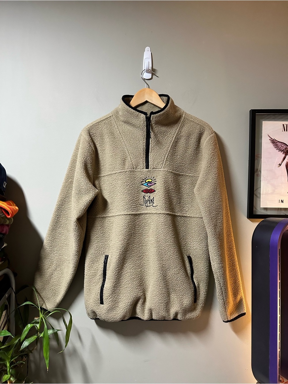 Vintageq Rip Curl The Search 1/4 Zip Fleece - Small
